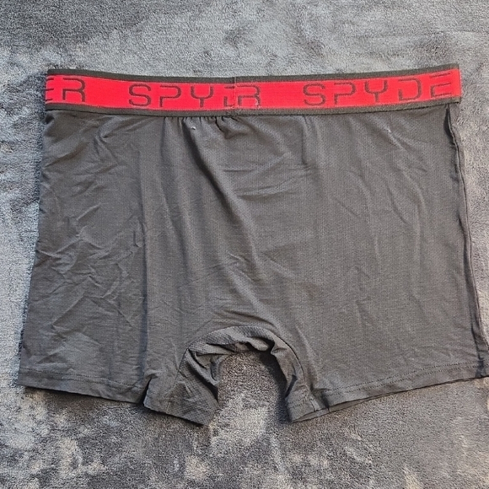 Spyder Black and Red Boxer Briefs with Bold Branding - Picture 4 of 4